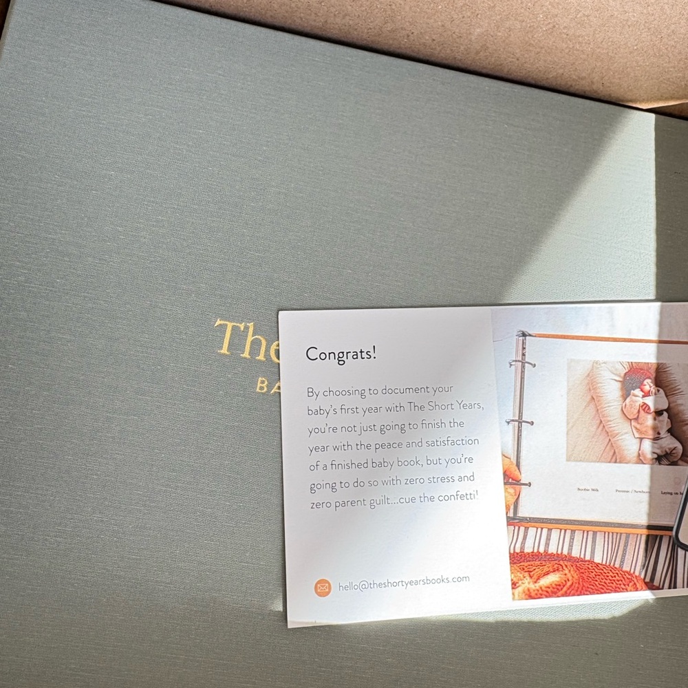 The Short Years Baby Book Binder With Dividers